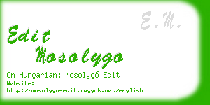 edit mosolygo business card
